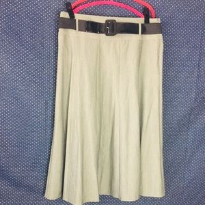 Grey A-Line Skirt & Matching Belt